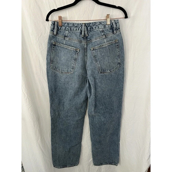 Good American Blue Jeans 90’s Duster Distressed Size 4/27 NEW - Picture 5 of 9